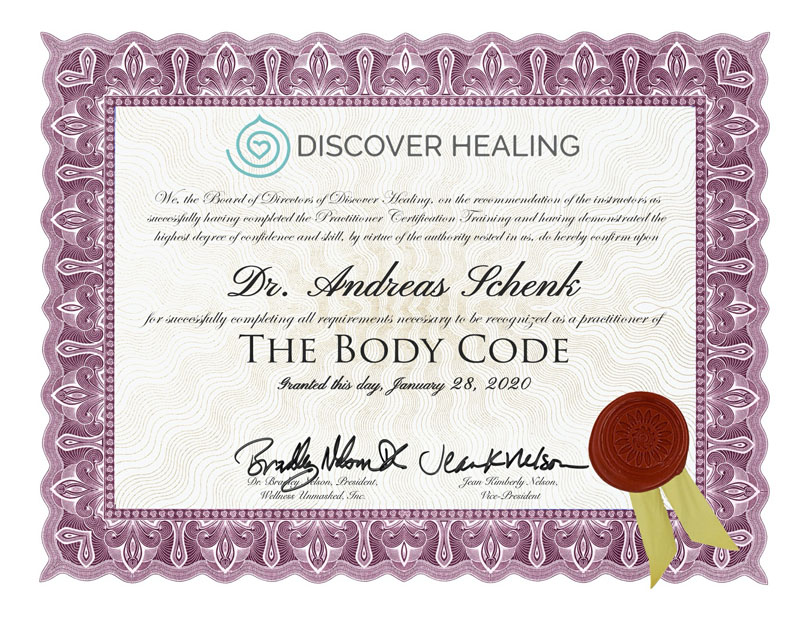Dr. Andreas Schenk - zertifizierter Bodycode-Anwender