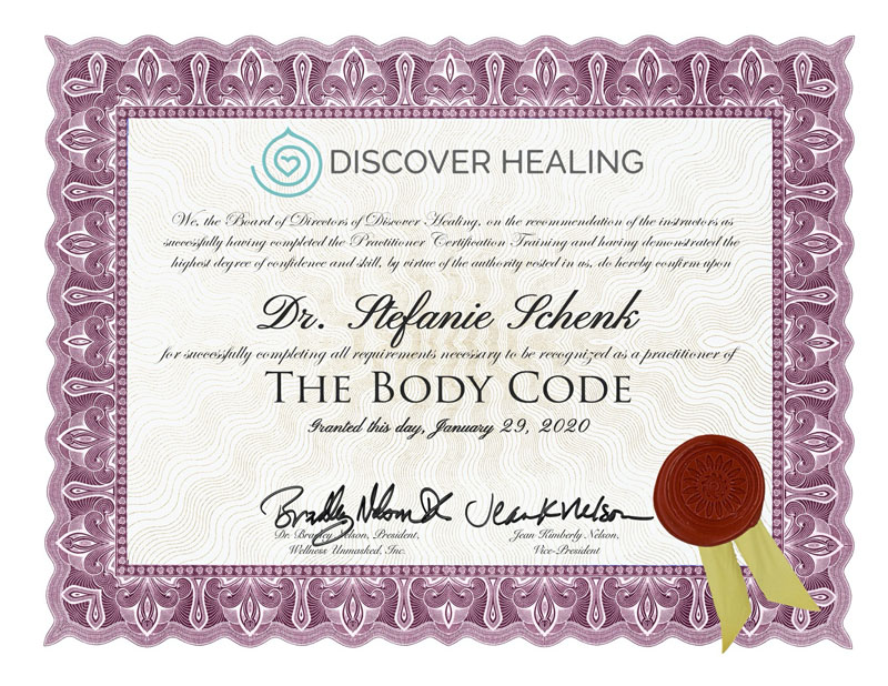 Dr. Stefanie Schenk - zertifizierte Bodycode-Anwenderin