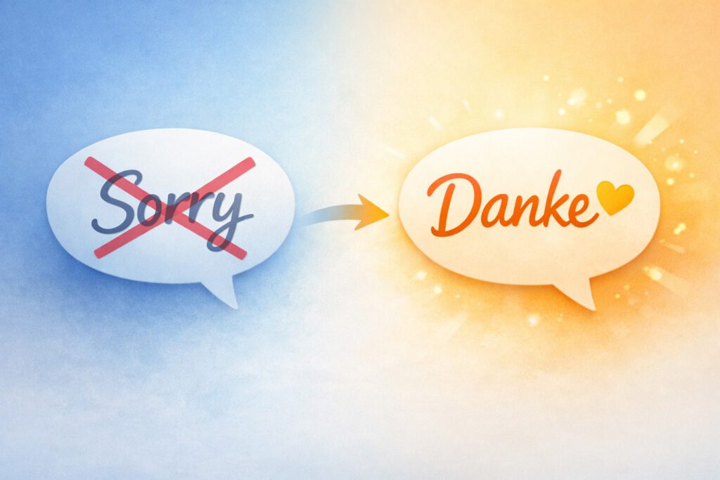 Besser Danke sagen als Sorry