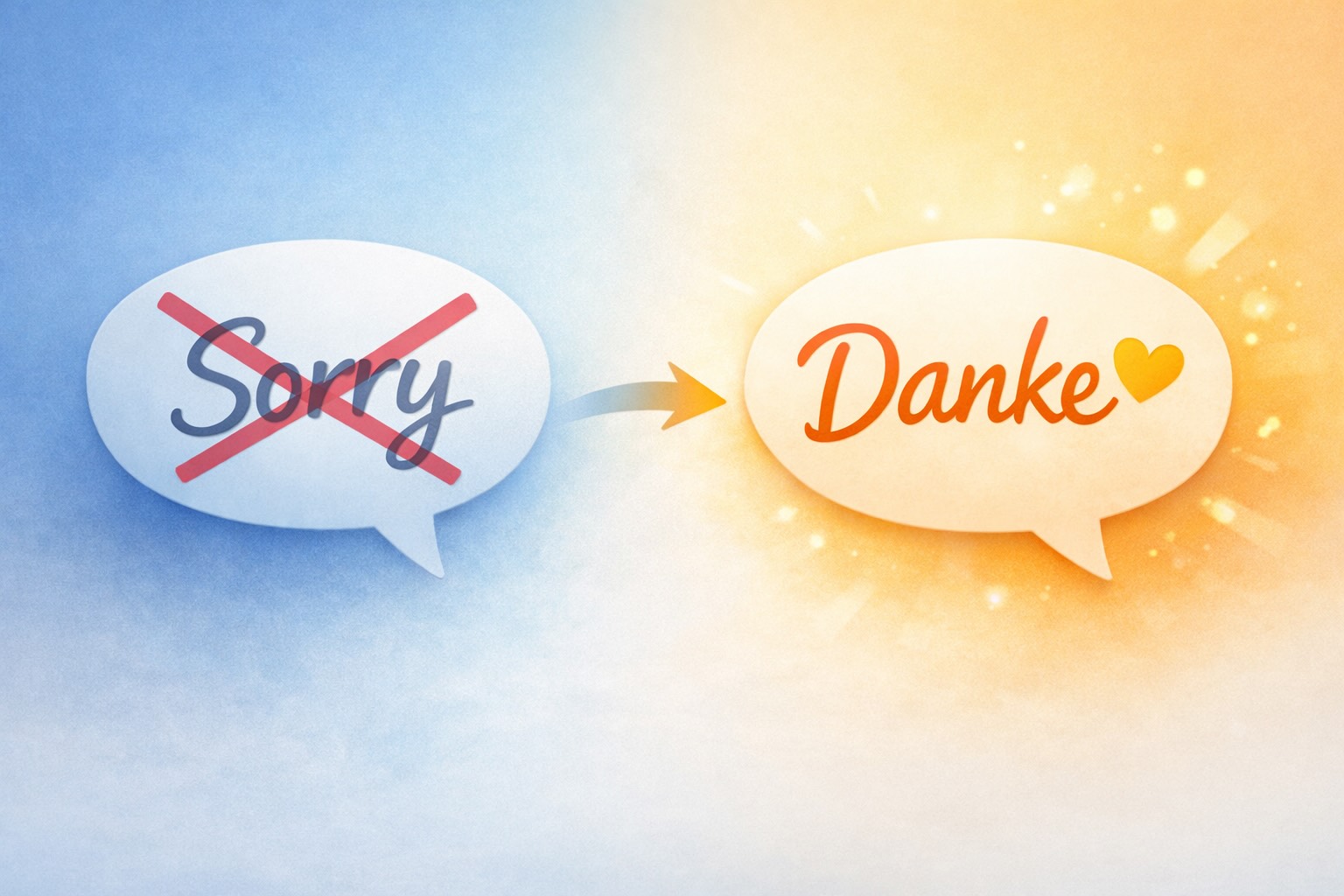 Besser Danke sagen als Entschuldigung